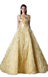 1 of 3 Edward Arsouni Couture FW0437 Yellow