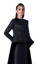 2 of 2 Edward Arsouni Couture FW0440 Black