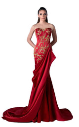 1 of 2 Edward Arsouni Couture FW0449 Red