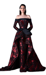 1 of 2 Edward Arsouni Couture FW0450 Red