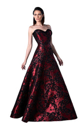 1 of 2 Edward Arsouni Couture FW0452 Red