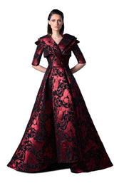 1 of 2 Edward Arsouni Couture FW0454 Red