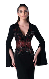 2 of 2 Edward Arsouni Couture FW0455 Black