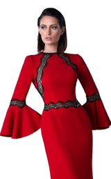 2 of 2 Edward Arsouni Couture FW0456 Red