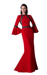 1 of 2 Edward Arsouni Couture FW0456 Red