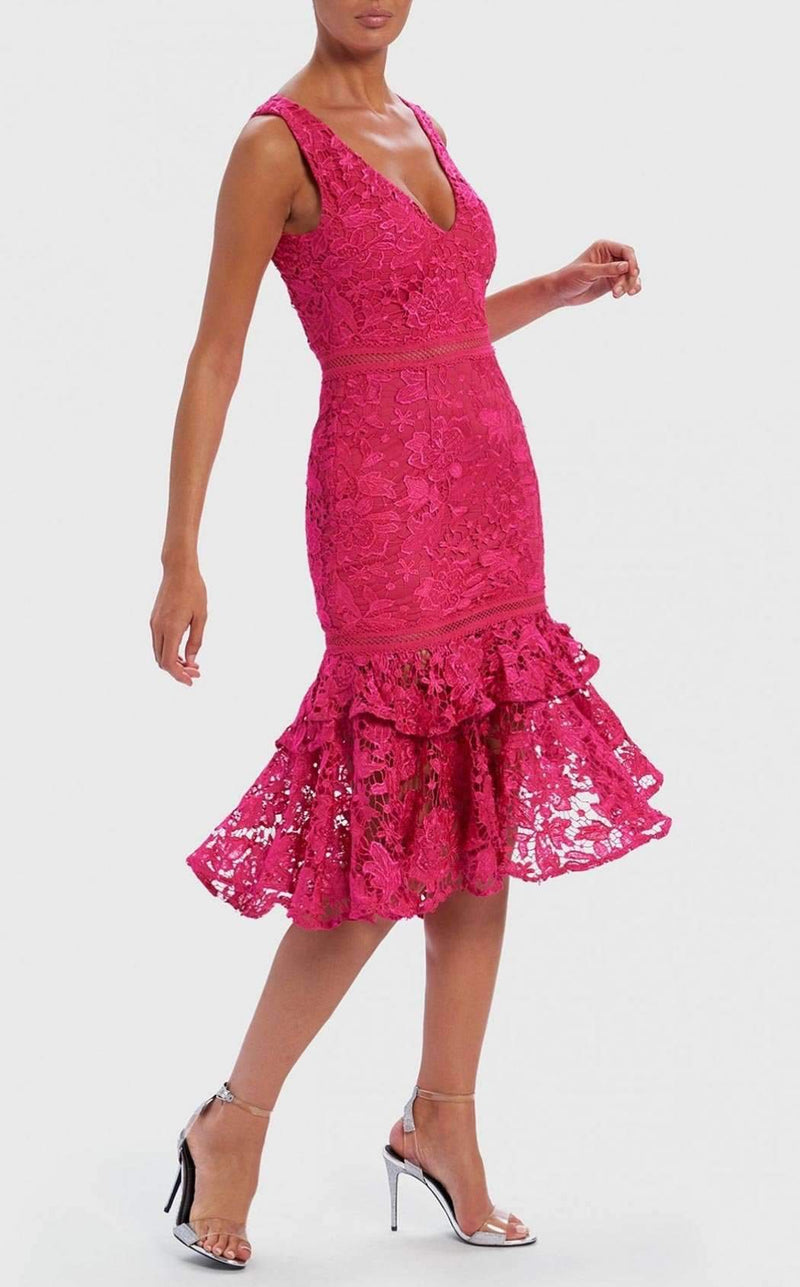 forever unique pink ruffle dress Forever Unique AF4301