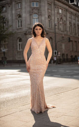 2 of 5 Chic and Holland HF1364 Dress Champagne