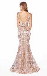 4 of 4 Cinderella Divine J785 Dress Rose-Gold