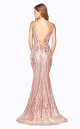 2 of 2 Cinderella Divine J8795 Dress Rose-Gold