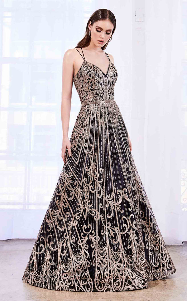 Cinderella Divine J9790 Dress Black-Gold