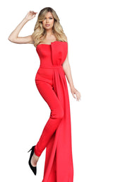 1 of 12 Jovani 1093 Jumpsuit Red