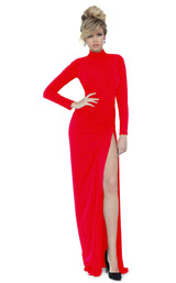 7 of 13 Jovani 1706 Red