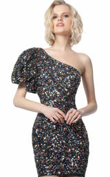 1 of 4 Jovani 1898 Black-Multi
