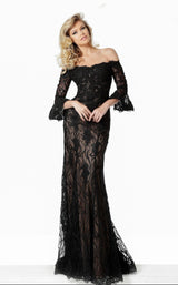 1 of 6 Jovani 2240 Black Nude