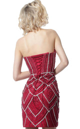 2 of 4 Jovani 2394 Burgundy