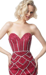 3 of 4 Jovani 2394 Burgundy