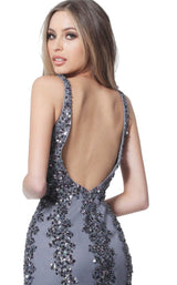 4 of 4 Jovani 2530 Smoke-Multi