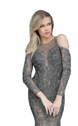 2 of 4 Jovani 55801 Dress Gunmetal