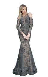 1 of 4 Jovani 55801 Dress Gunmetal