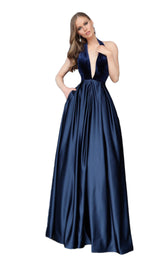 1 of 6 Jovani 61203 Dress Navy