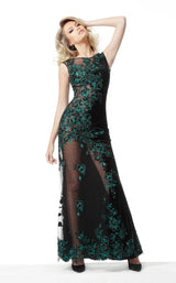 3 of 6 Jovani 63645 Dress Black Teal