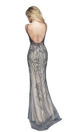 3 of 4 Jovani 64198 Dress Charcoal