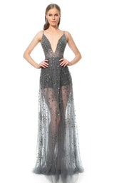 1 of 6 Jovani 65259 Dress Gunmetal
