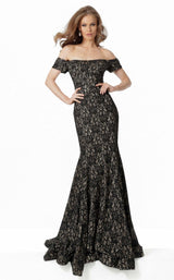 1 of 8 Jovani 66305 Dress Black Gold