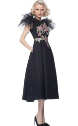 1 of 4 Jovani 66417 Black Multi