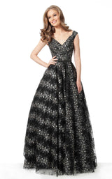 1 of 4 Jovani 68059 Dress Black Grey