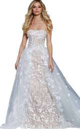7 of 7 Jovani 55616 Off White/Nude