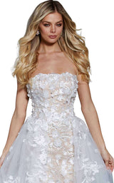 2 of 7 Jovani 55616 Off White/Nude