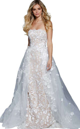 6 of 7 Jovani 55616 Off White/Nude