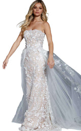 5 of 7 Jovani 55616 Off White/Nude