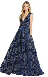 1 of 4 Mac Duggal 20135D Dress Navy