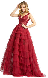 1 of 6 Mac Duggal 20136D Dress Deep Red