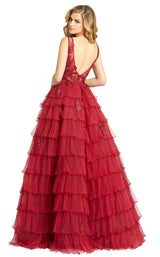 3 of 6 Mac Duggal 20136D Dress Deep Red