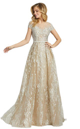 2 of 6 Mac Duggal 20141D Dress Silver Nude