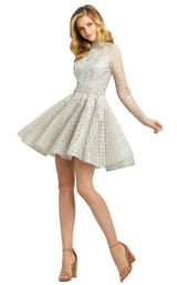 1 of 4 Mac Duggal 30624D Dress Silver