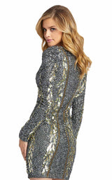 4 of 4 MacDuggal 4752D Dress Charcoal Multi