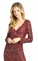 4 of 6 Mac Duggal 4820D Dress Crushed Berry