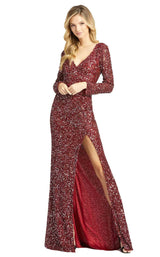 1 of 6 Mac Duggal 4820D Dress Crushed Berry
