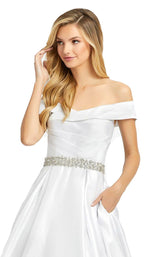3 of 4 Mac Duggal 48926D Dress White
