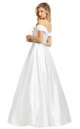 2 of 4 Mac Duggal 48926D Dress White