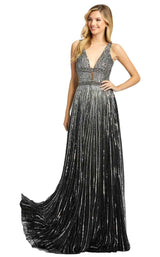 2 of 10 Mac Duggal 4906D Dress Black Silver