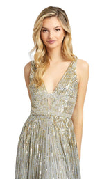 8 of 10 Mac Duggal 4906D Dress Platinum Gold