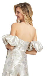 4 of 4 Mac Duggal 66996D Dress Porcelain Gold