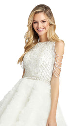 3 of 4 Mac Duggal 67006D Dress Pearl White