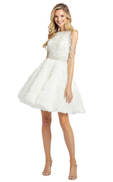 1 of 4 Mac Duggal 67006D Dress Pearl White
