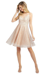 1 of 4 Mac Duggal 67025D Dress Rose Gold